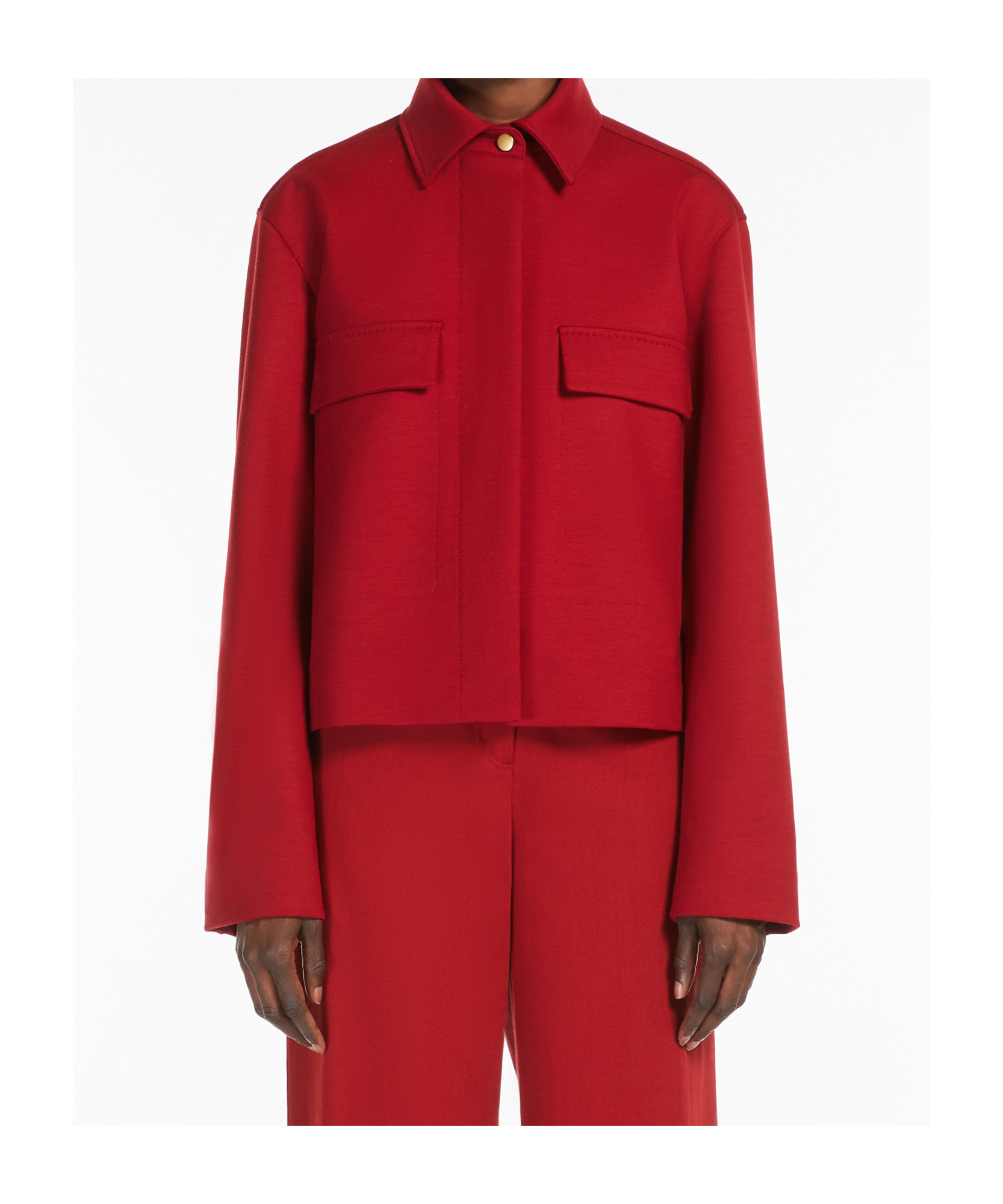 Shop Max Mara Milan Jersey Jacket In Red