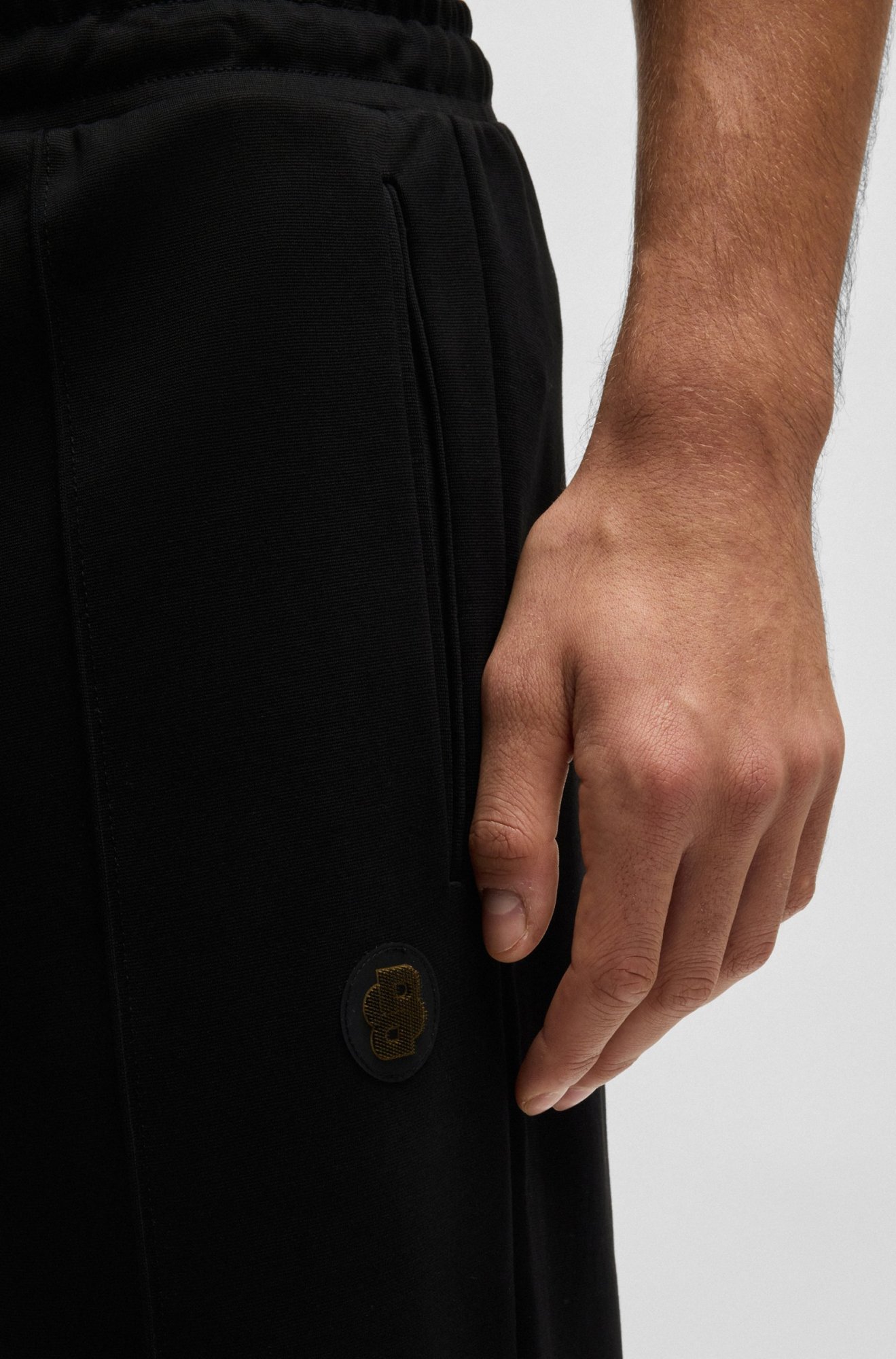 Hugo Boss Tracksuit Bottoms With Double B Monogram In Black