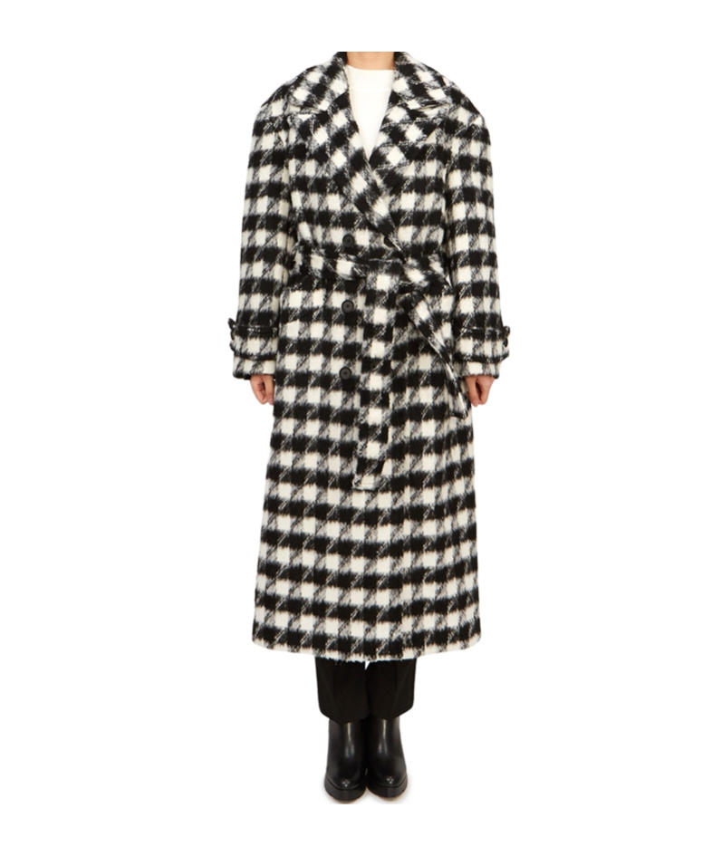 Allsaints Long-sleeved Coat In Multi
