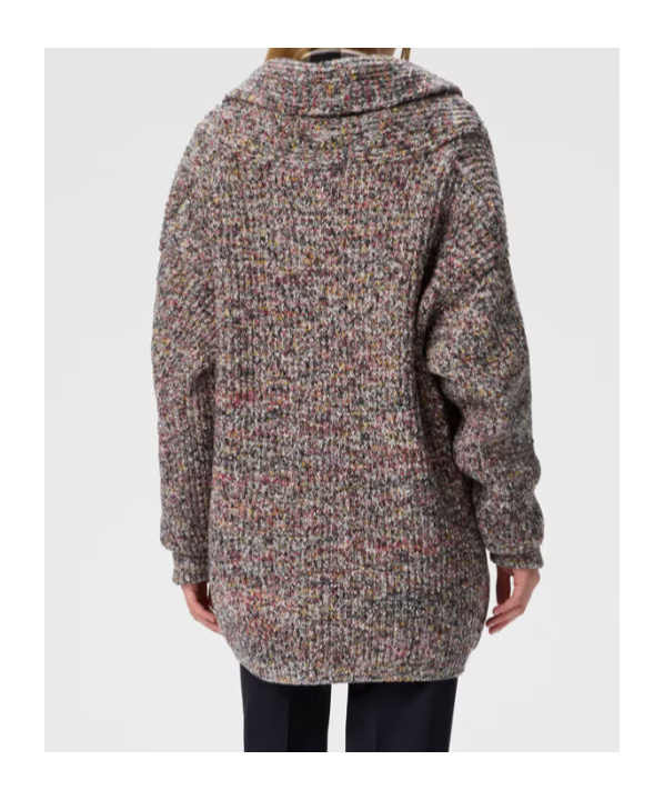 Missoni Oversized Wool Blend Cardigan In Gray