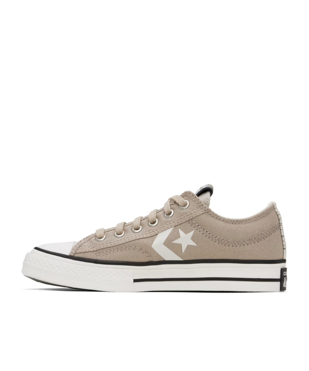 Converse Round Head Fastened With Low-top Casual Sneakers In White