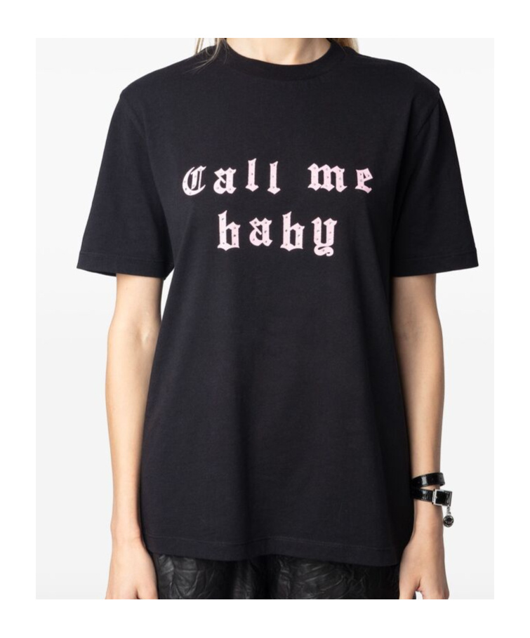 Zadig & Voltaire Slogan-print T-shirt In Black