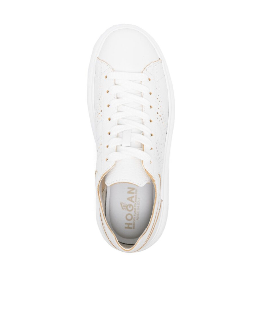 Hogan Thick Sole And Low-cut Casual Shoes In White