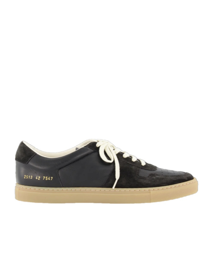 Common Projects Bball Duo Leather Sneakers In Black