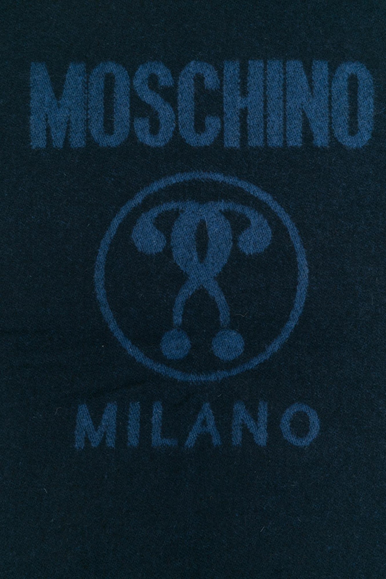 Moschino Fringed Scarf In Blue