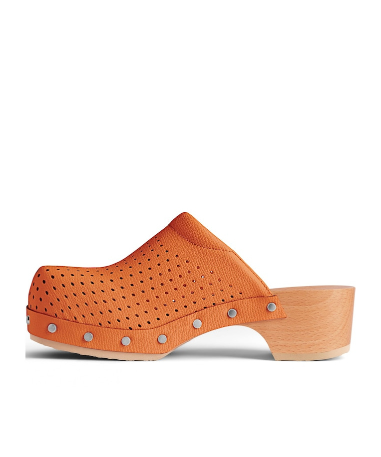 Balenciaga Women's  I Scholl 40mm Clog Mule  In Pastel Orange In Pale Orange