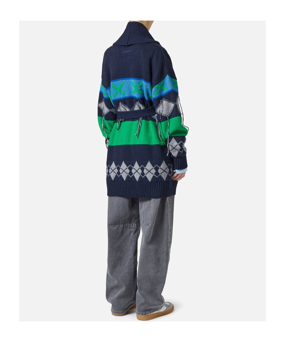 Iceberg Geometric Pattern Sweater In Multi