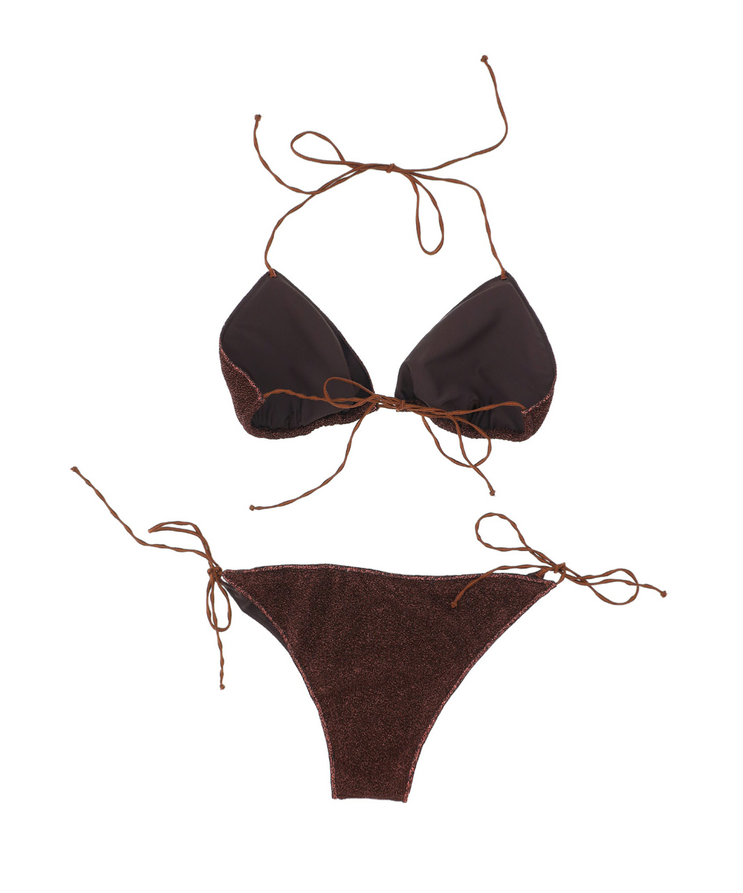 Oseree String Bikini Set In Brown
