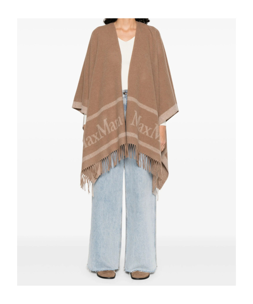 Max Mara Hildestd Cape In Brown