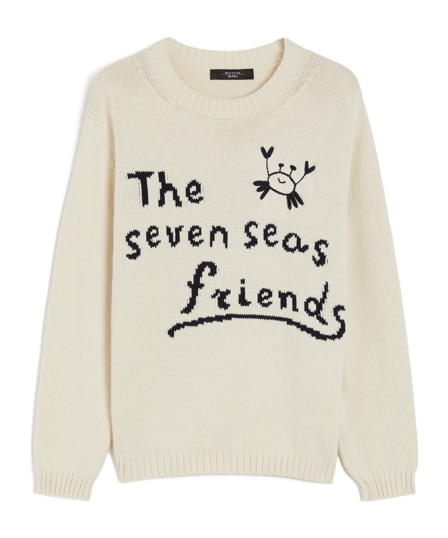 Weekend Max Mara Long Sleeve Sweater In White