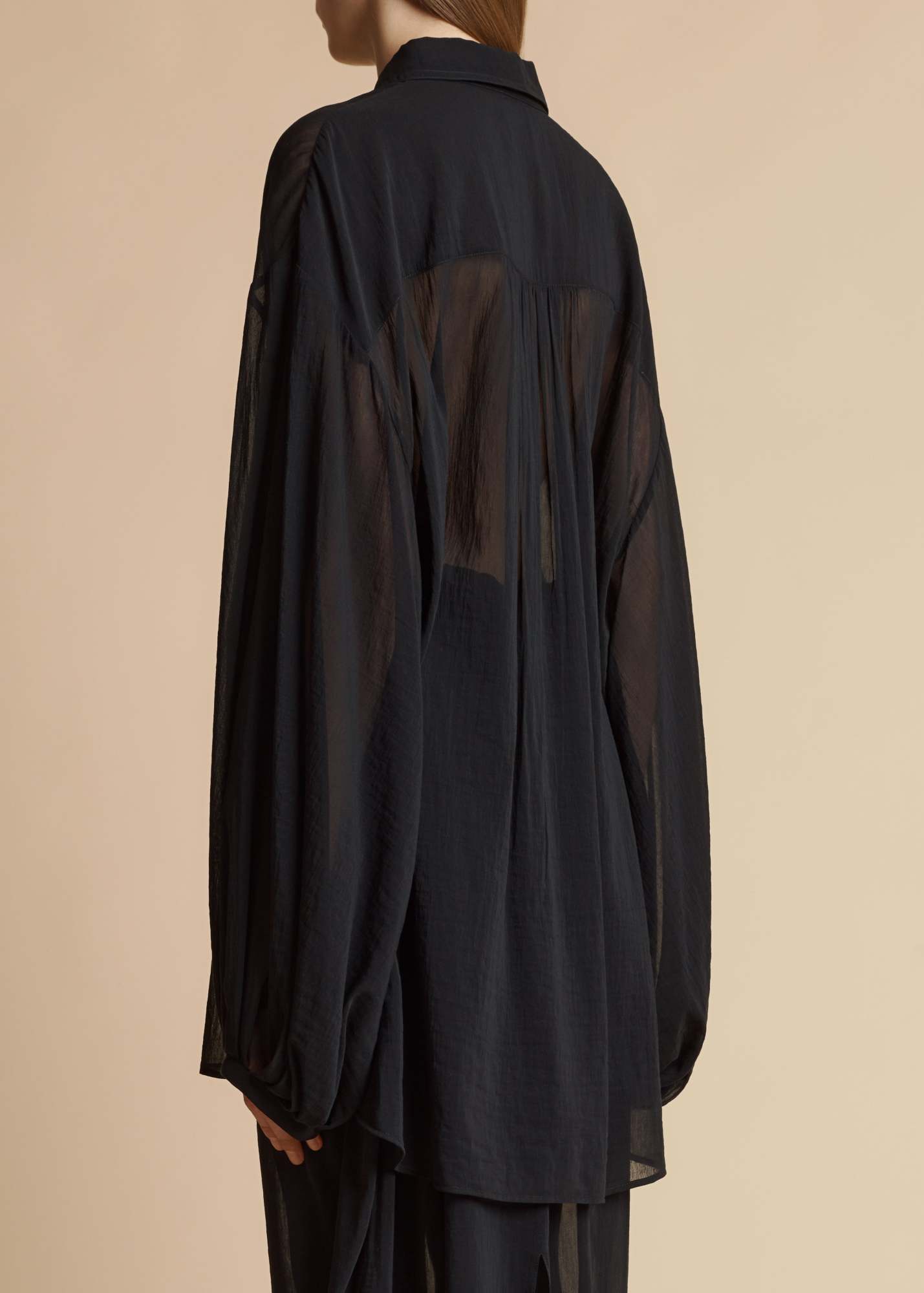 KHAITE KHAITE LONG-SLEEVED SHEER TOP