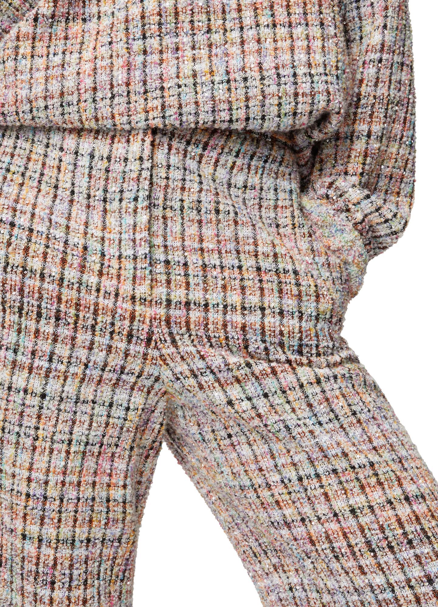 Missoni Check Flared Pants In Nude