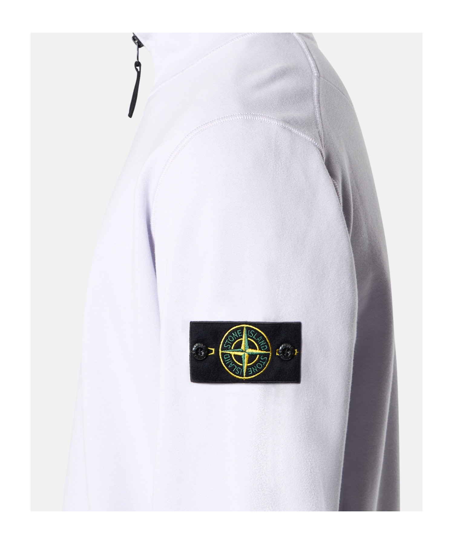 Stone Island Half-zip Sweatshirt With Patch Pockets In Lilac