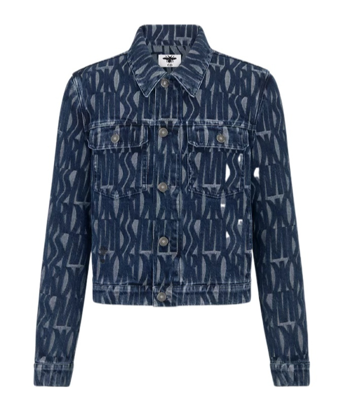Dior Button Long-sleeved Denim Coat In Blue