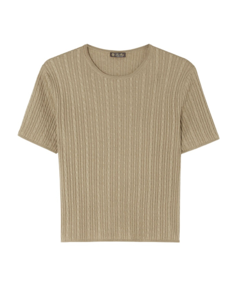 Loro Piana Rimella Cable-knit Crewneck Sweater In Artemisia Tarragon