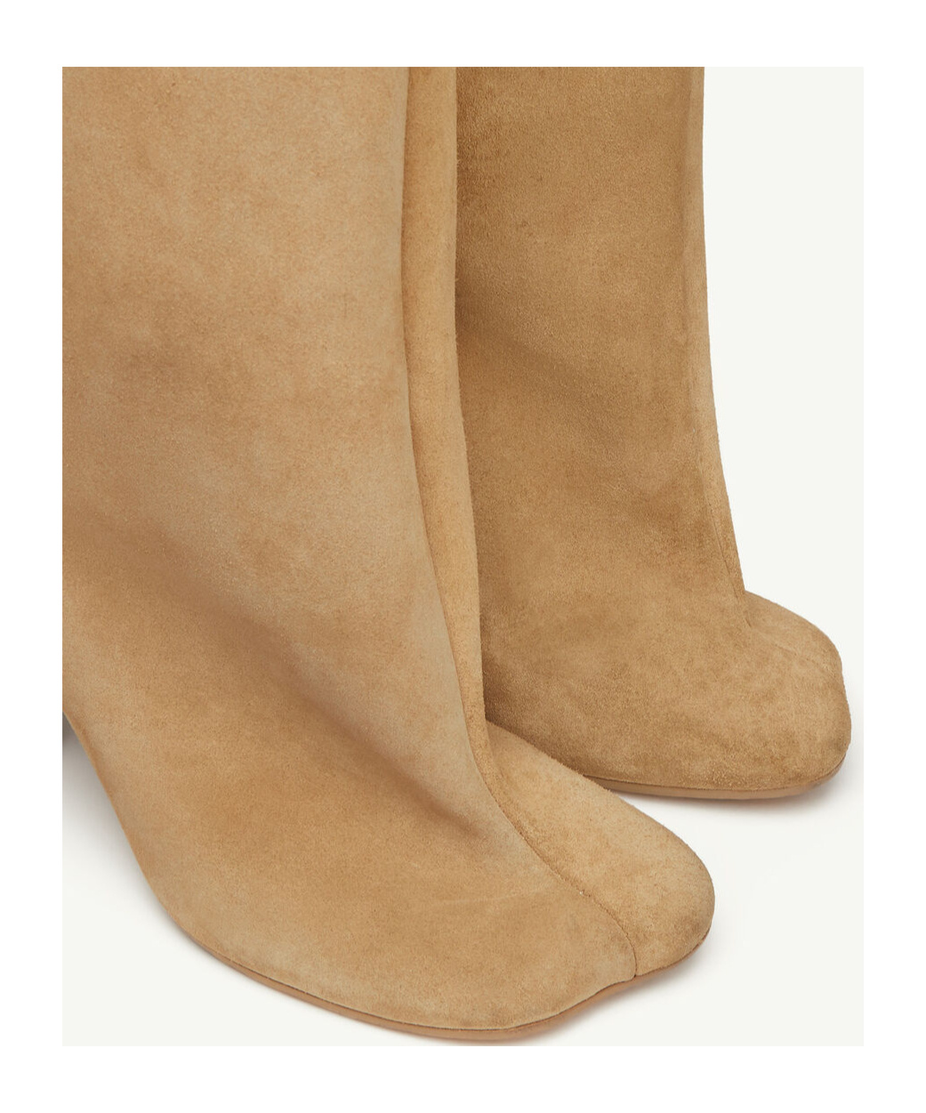 Mm6 Maison Margiela Anotomic Slip-on Suede Boots In Nude
