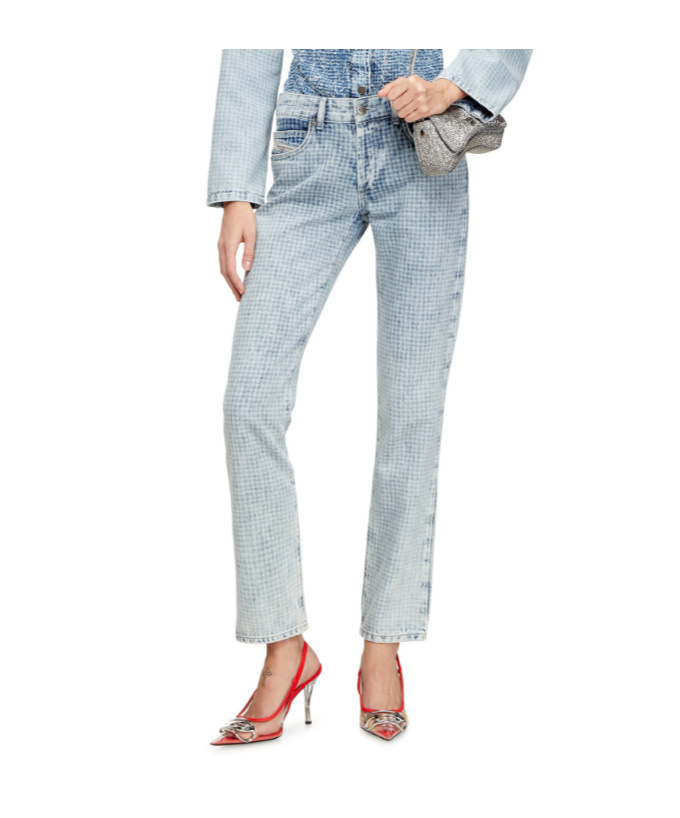 Diesel 1992 D-jiann  Pattern Jeans In Blue