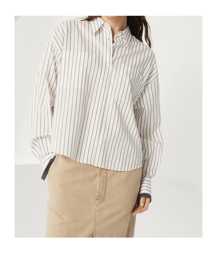Brunello Cucinelli Shirt With Monili In White