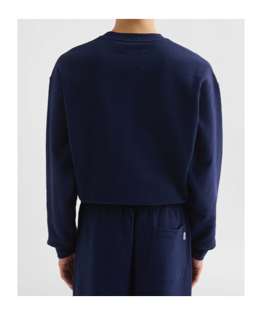Jil Sander Cotton Logo Sweatshirt In Blue