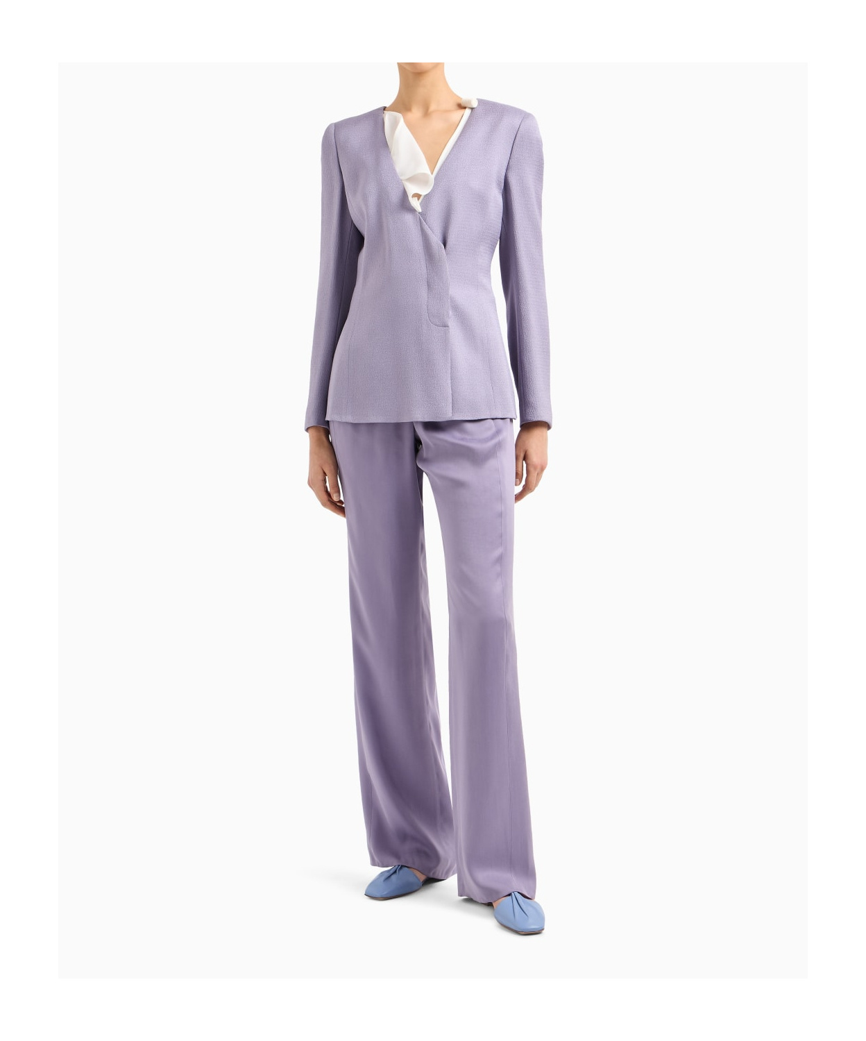 Emporio Armani Icon Top In Silk Double Georgette