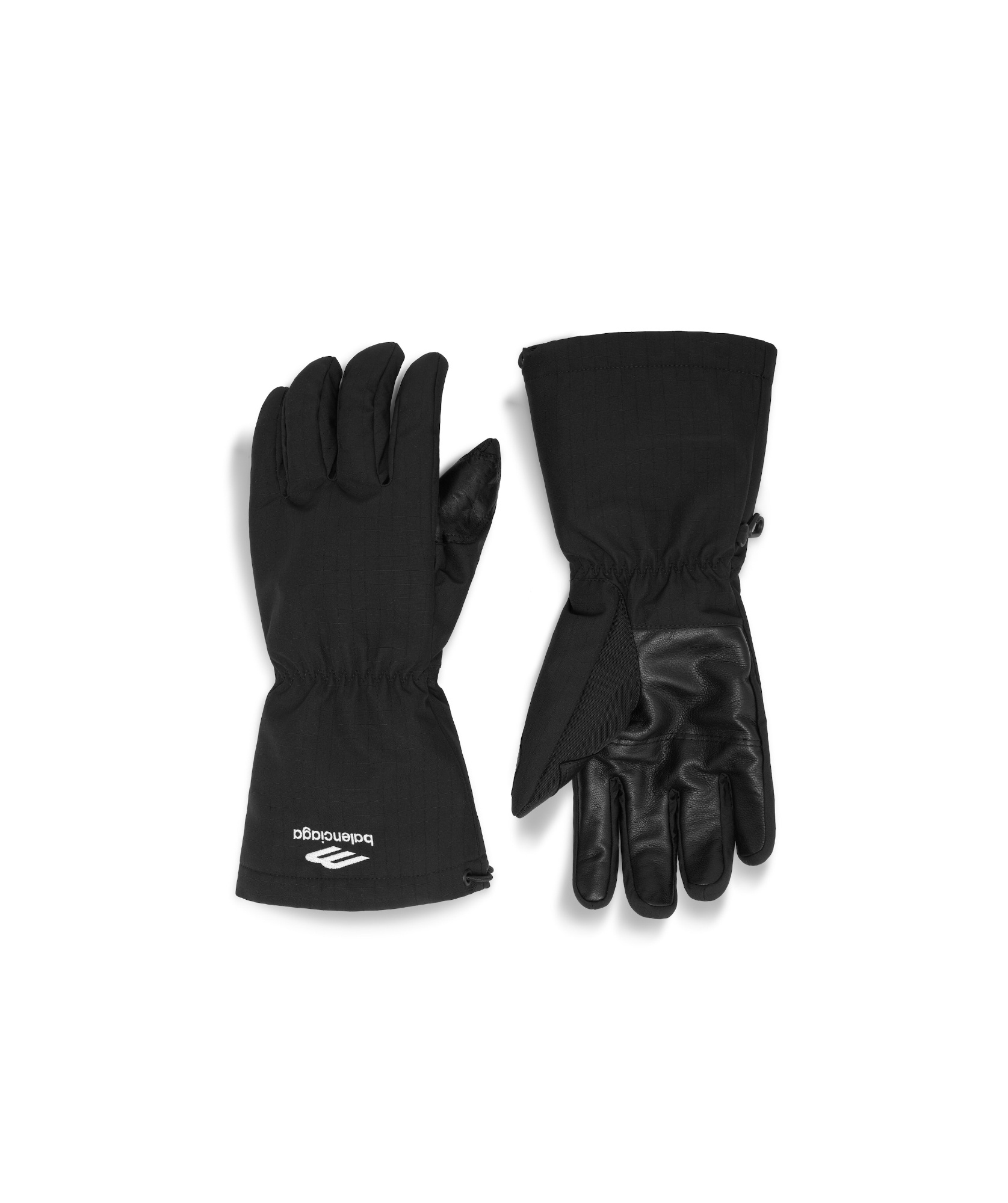 Balenciaga 3b Sports Icon Ski Gloves In Black