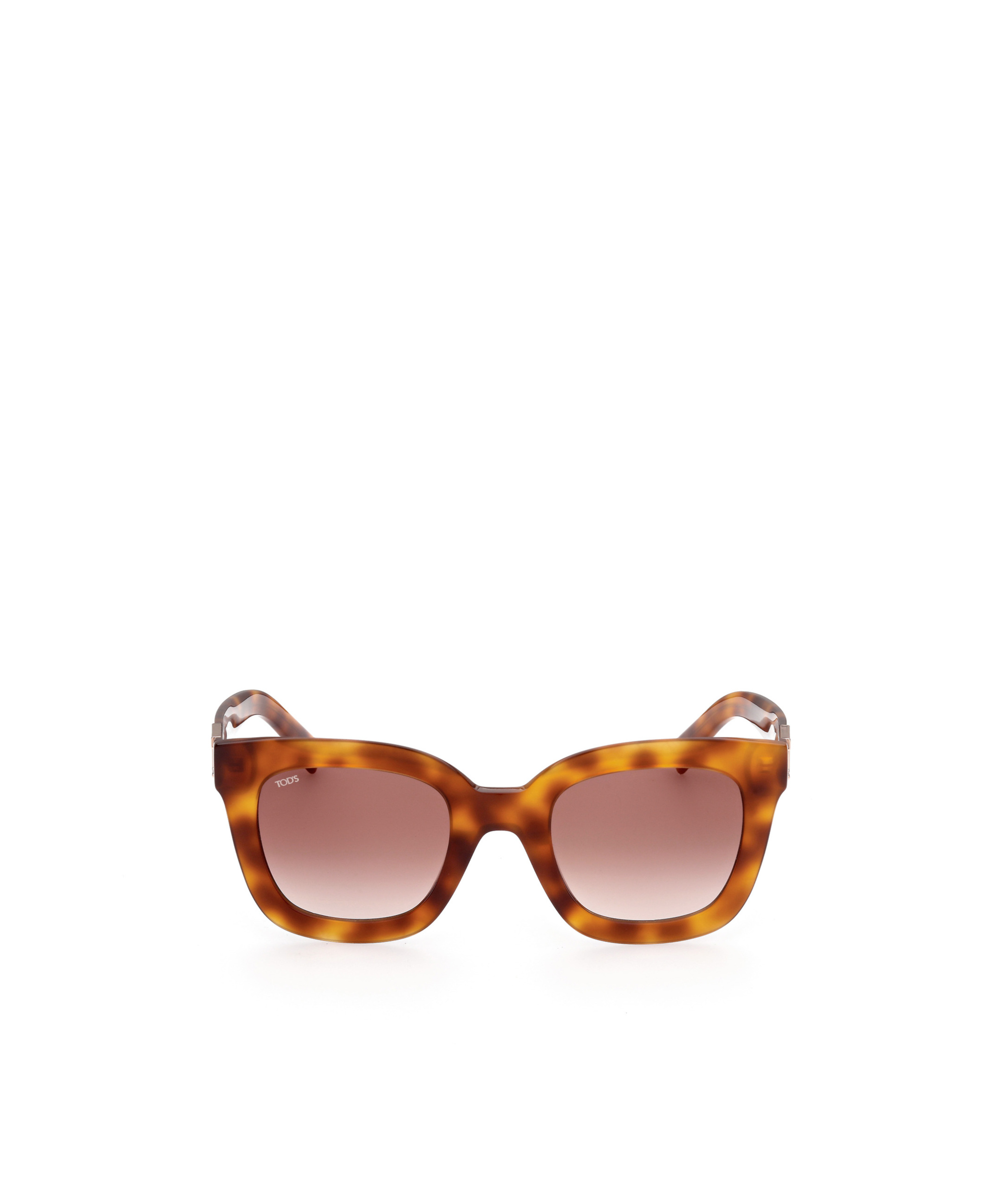 Shop Tod's Geometric Frame Sunglasses In Brown