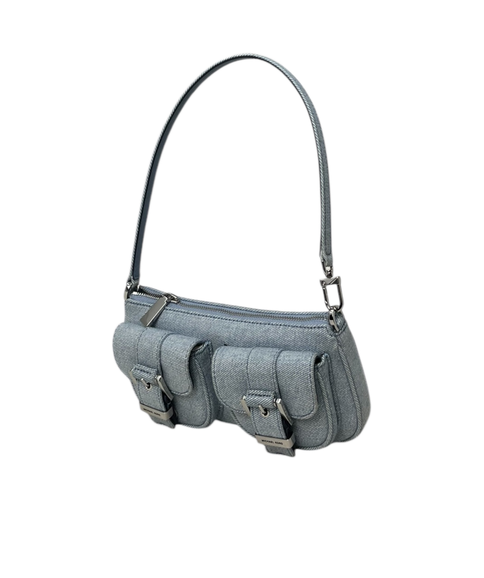 Michael Kors Small Denim Handbag In Gray