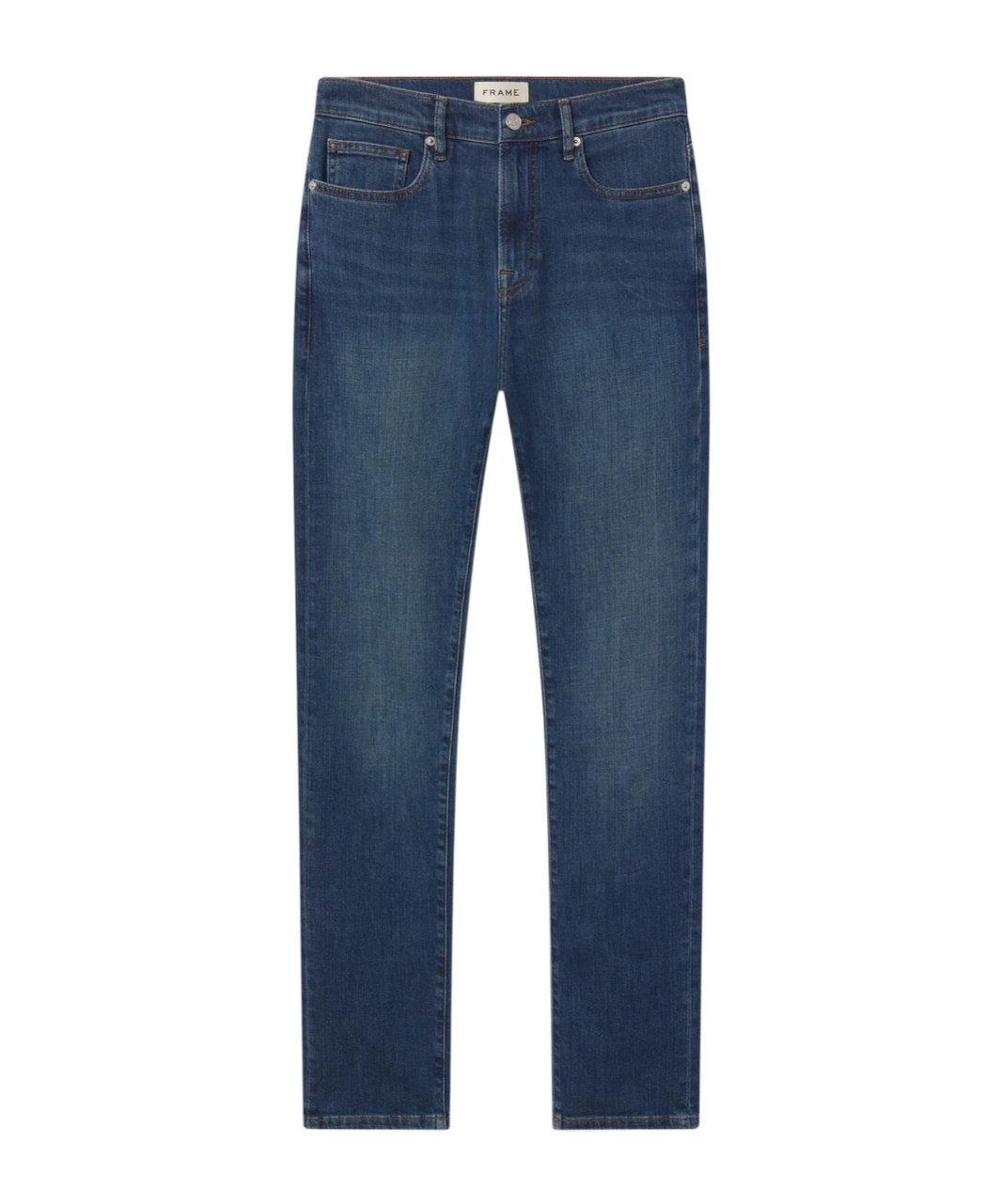 Frame Mid-rise Straight-leg Jeans In Blue