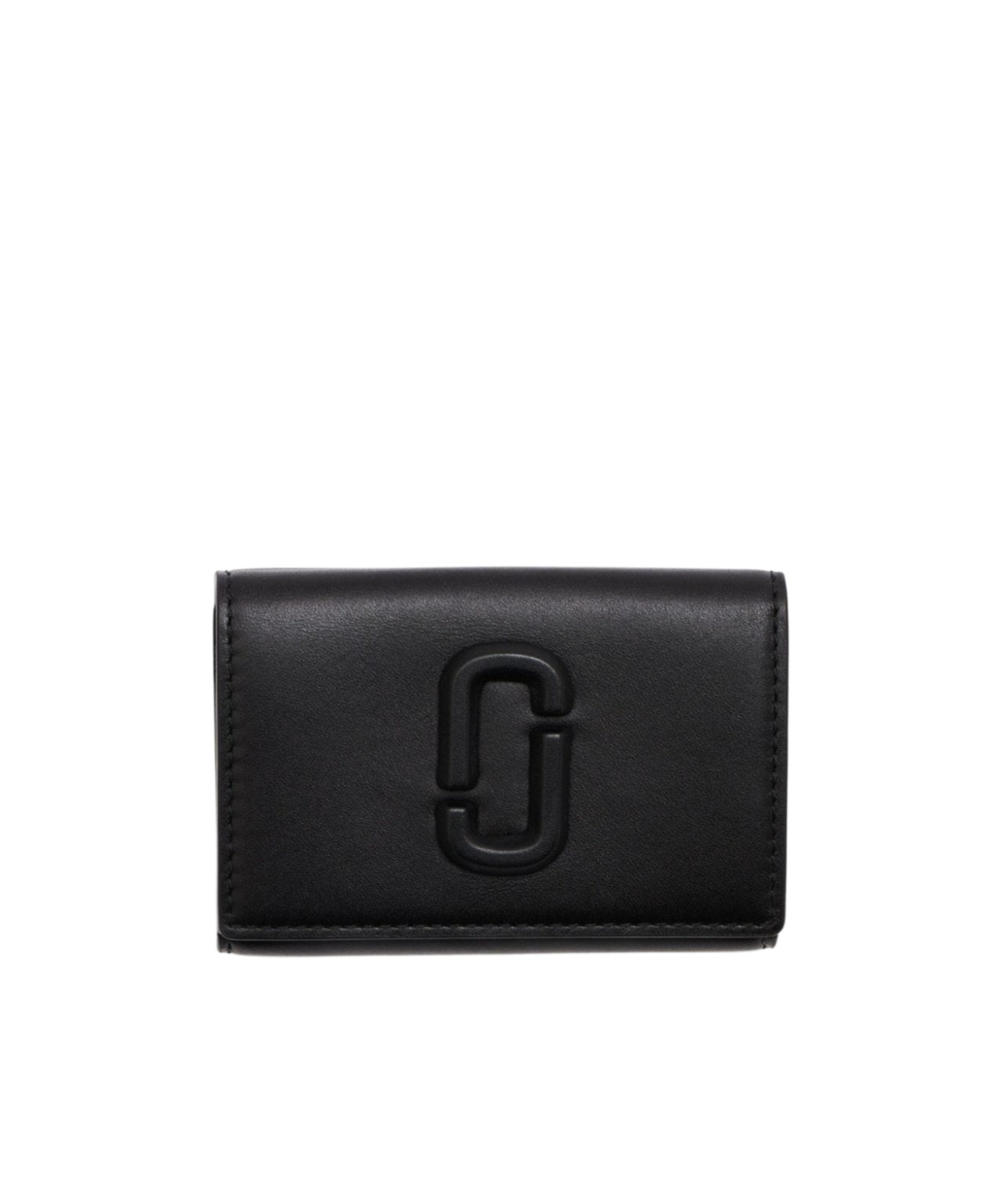 Marc Jacobs The Leather J Marc Tri-fold Wallet In Black