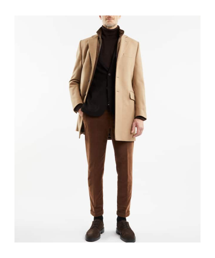 Fay Wool Cashmere Coat In Nude