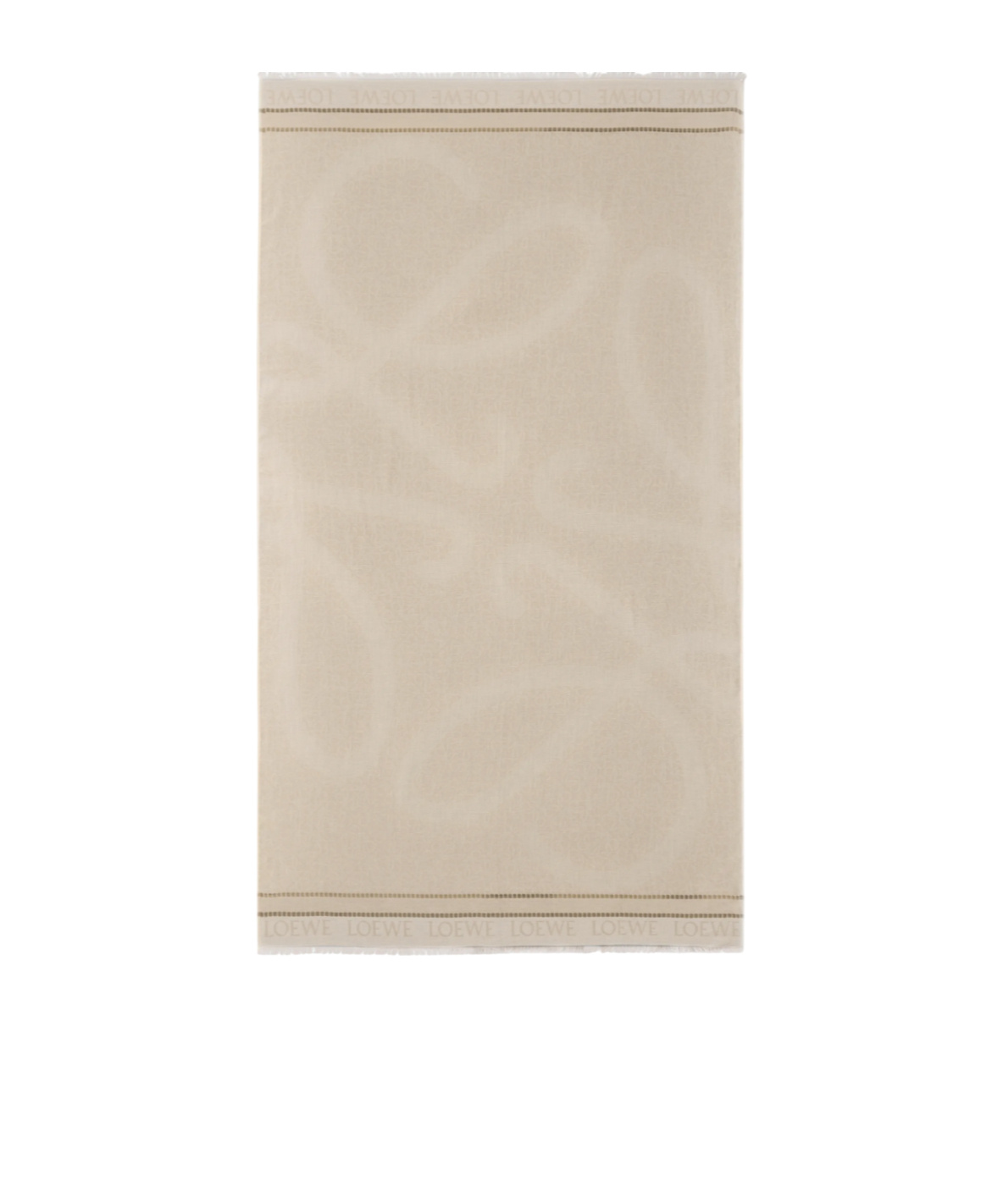 Loewe Rectangular Beach Towel In Light Beige