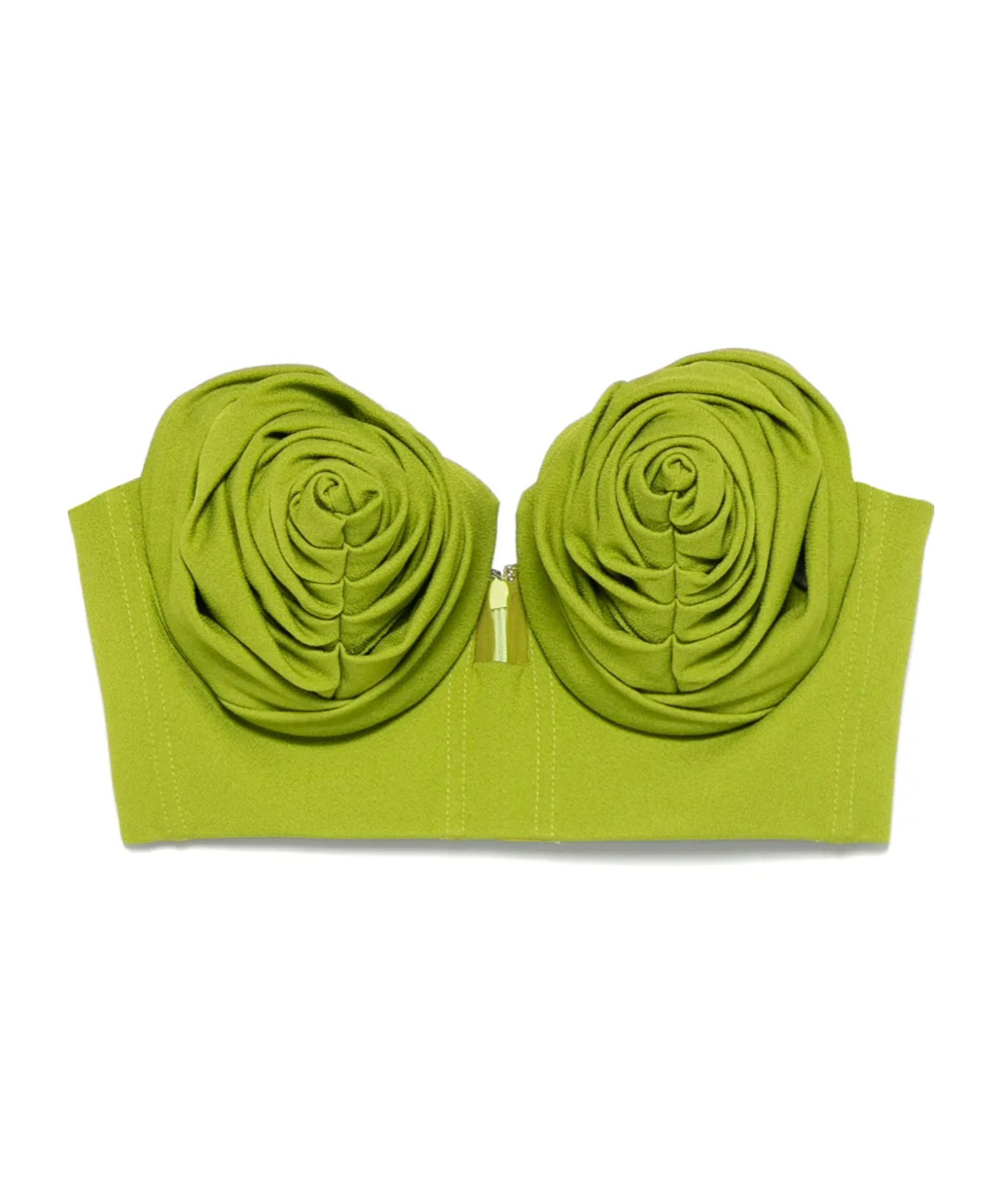 Shop Jean Paul Gaultier Conical-cup Crop Top In Acidgreen