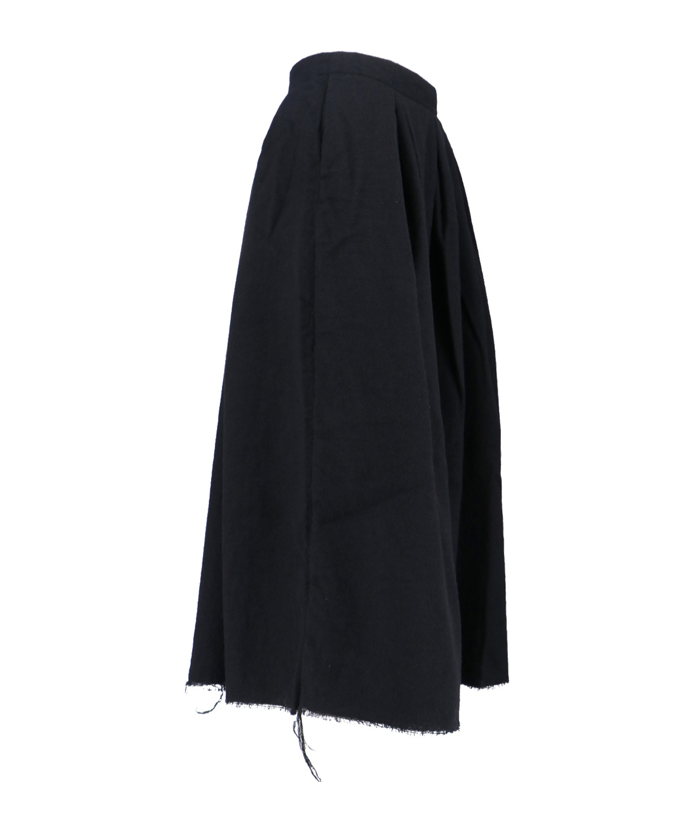 Uma Wang High-waist Black Skirt With Pleated Flare In Black
