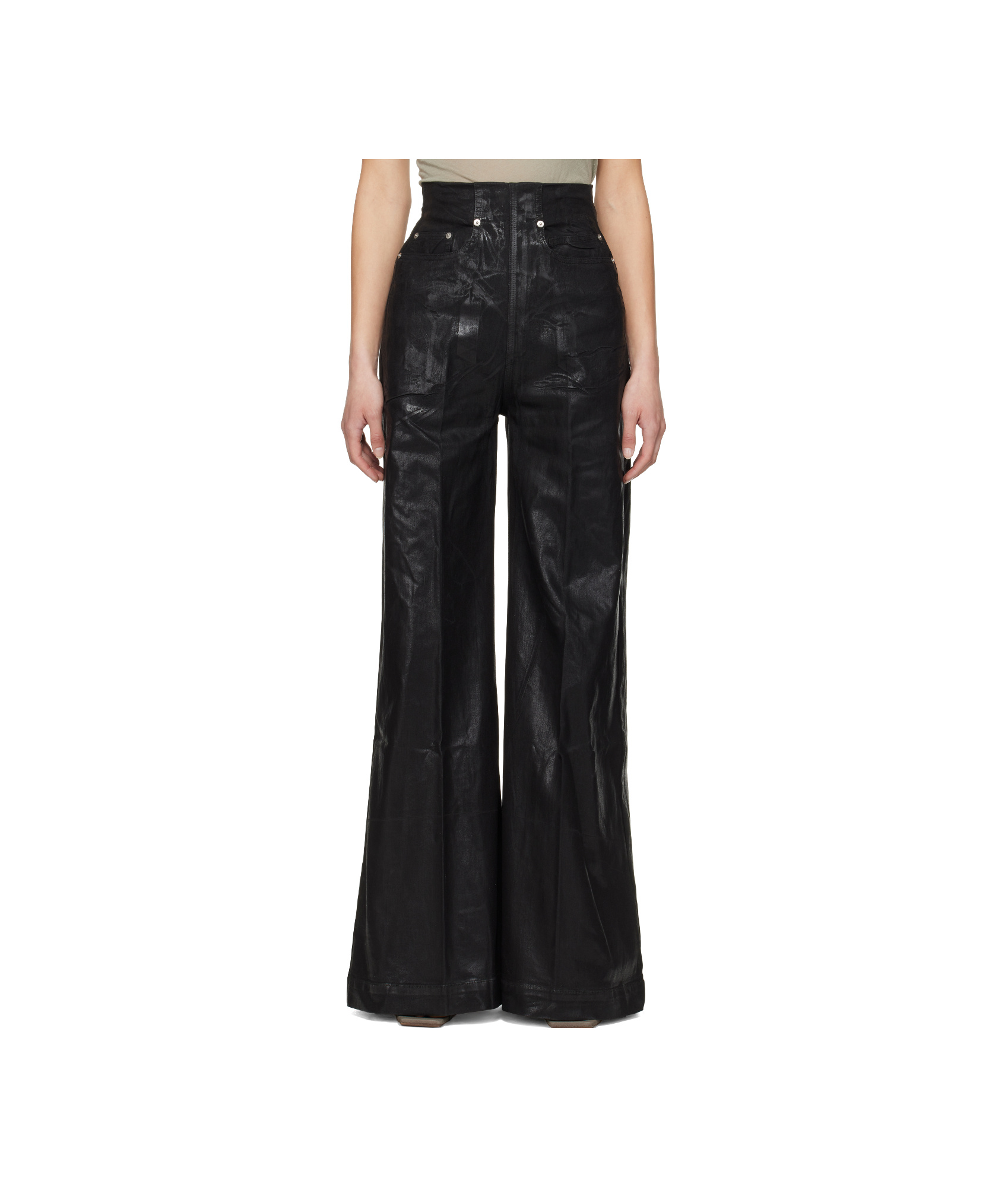Rick Owens Drkshdw Black Hollywood Dirt Cooper Jeans In Black