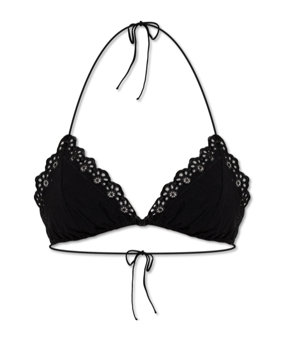Ulla Johnson Cefalu Scalloped Bikini Top In Black