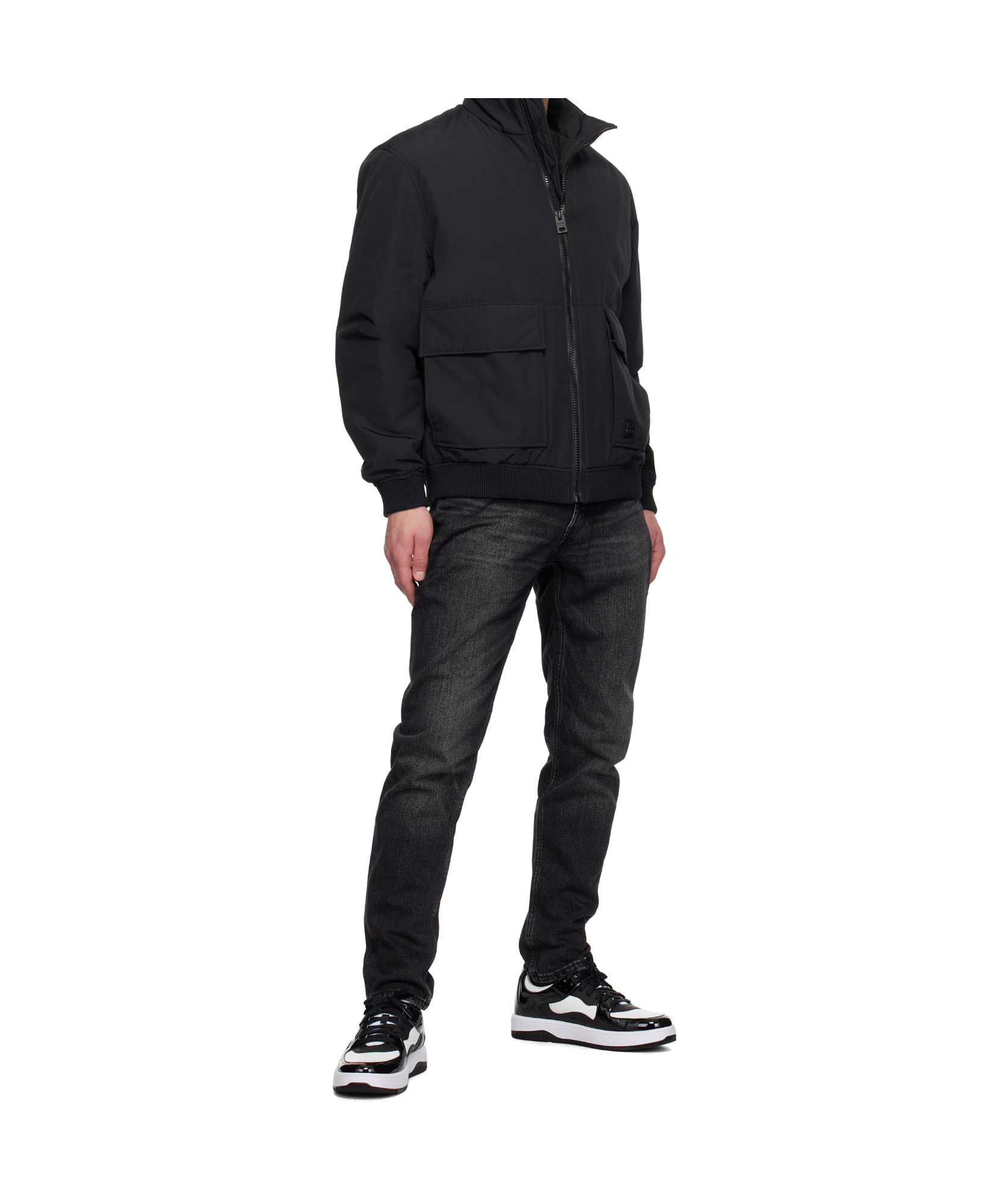 Hugo Boss Round Toe Low-top Casual Shoes In Black