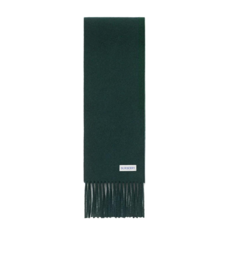 Burberry Check Label Cashmere Scarf In Brown