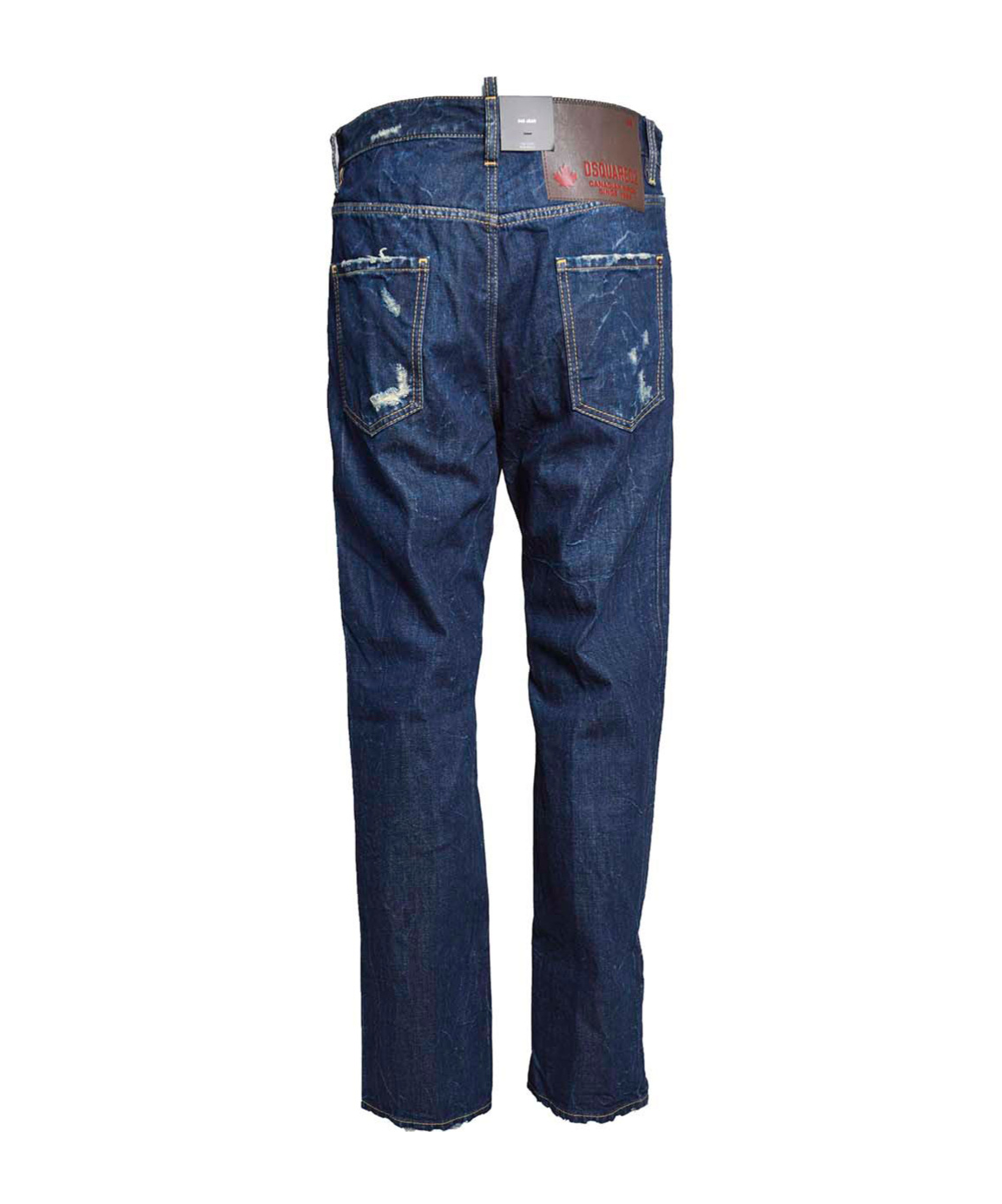 Dsquared2 Blue Jeans With Belt Loops And Logo Patch On The Rear In Blue
