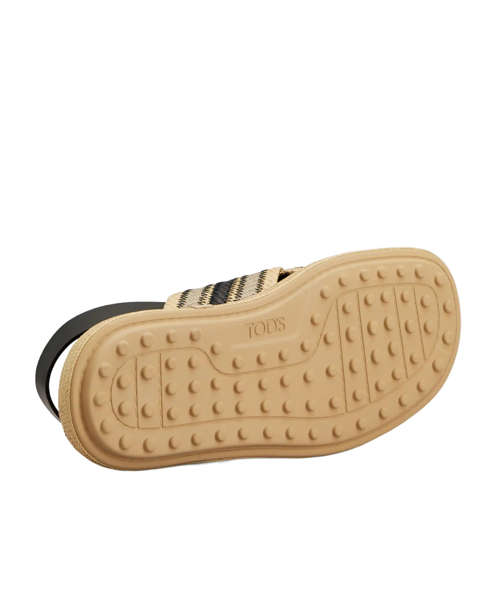 Shop Tod's Two-tone Woven Sandals In Nude