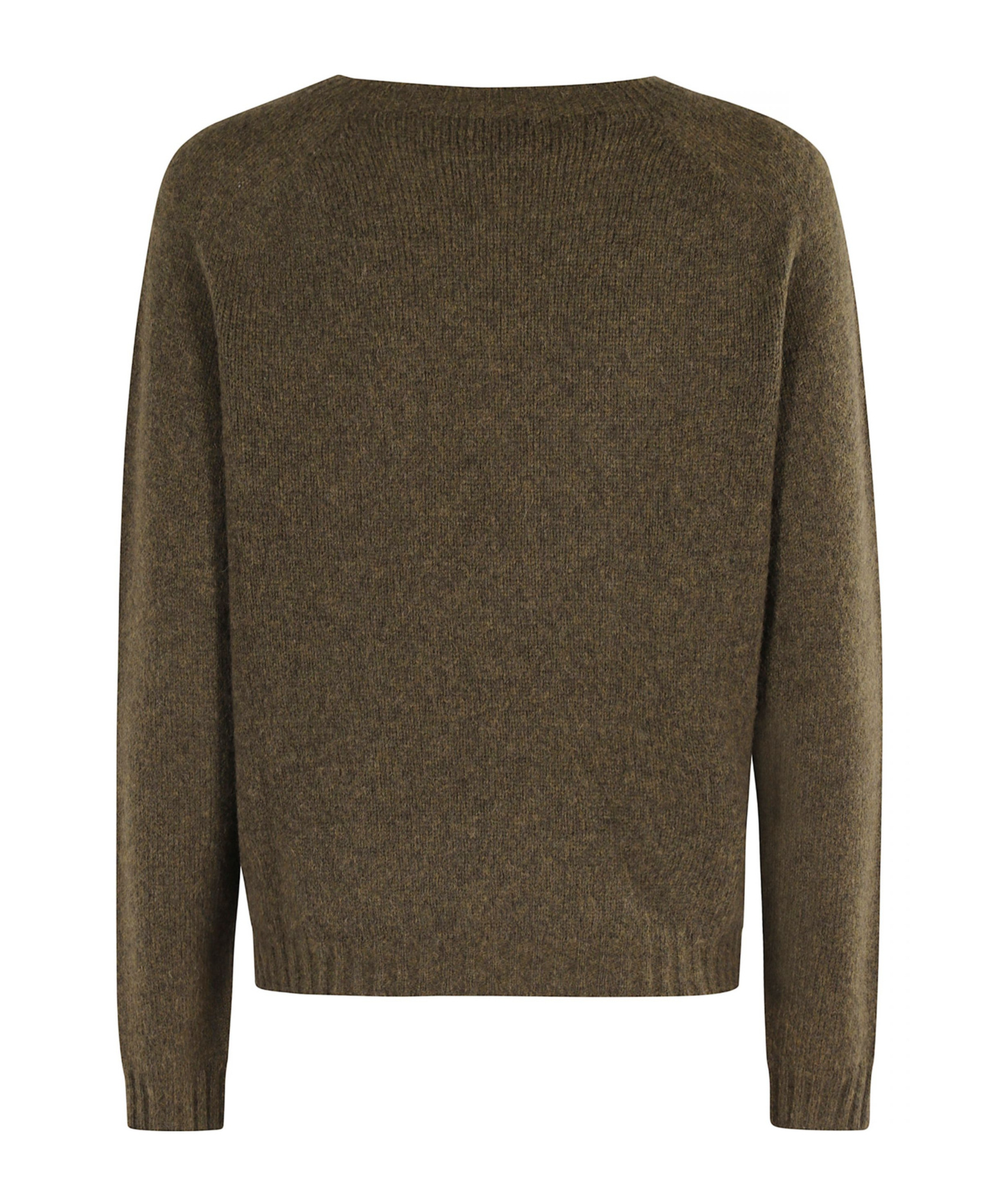 Roberto Collina Relaxed Fit Long-sleeved Knit Sweater In Green