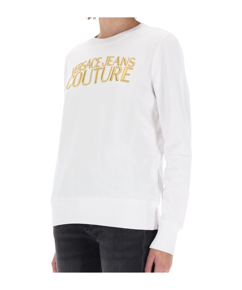 Versace Jeans Crew Neck Sweatshirt In White