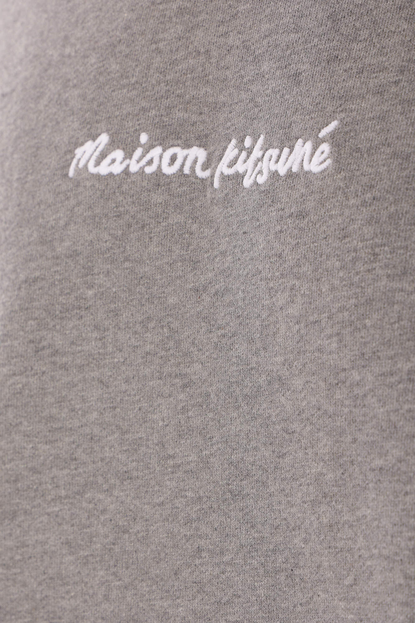 Maison Kitsuné Embroidery Oversize Raglan Sweatshirt In Gray