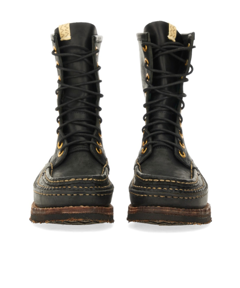 Visvim Grizzly Camper Hi-folk Boot In Black