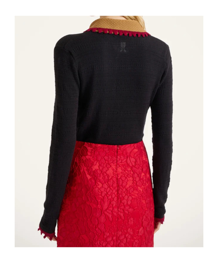 La Doublej La Double J Cotton-cashmere Blend Top In Black