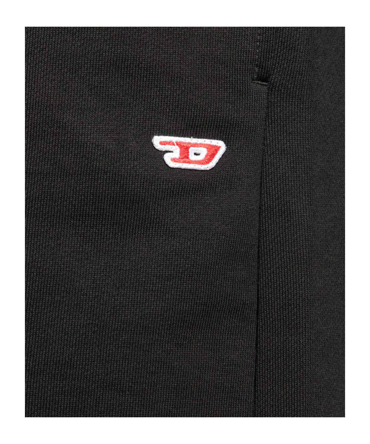 Diesel Elastic Waistband Shorts Back Pocket In Black