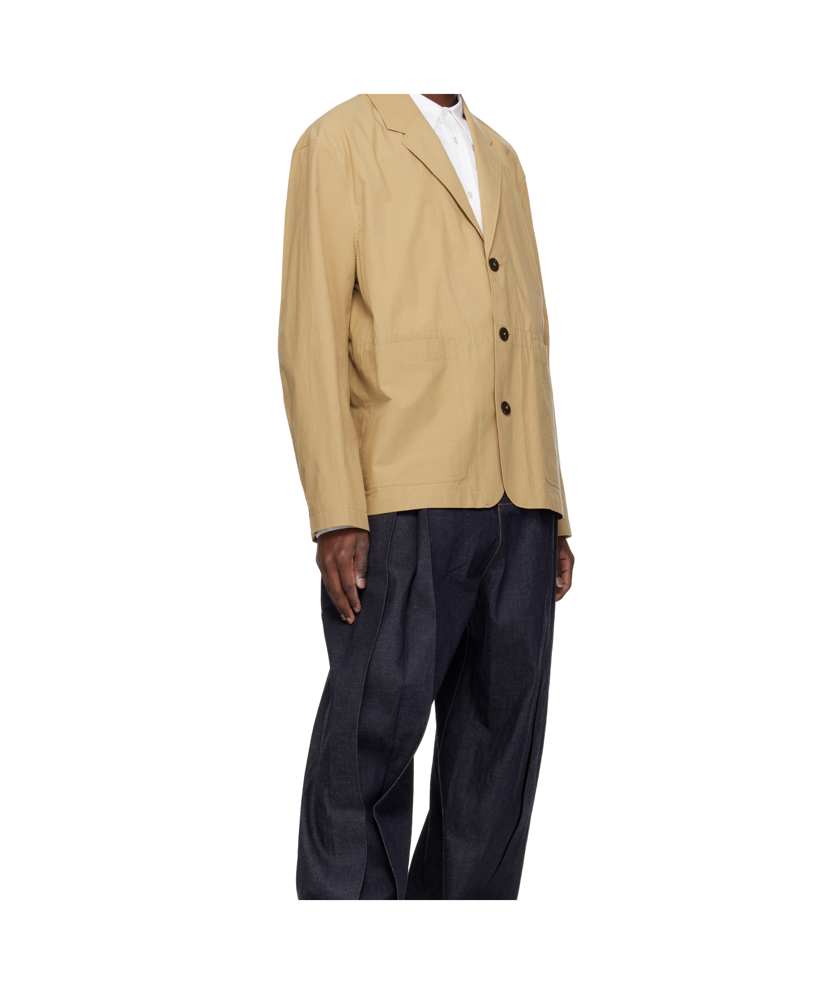 Studio Nicholson Tan Reale Blazer In Nude