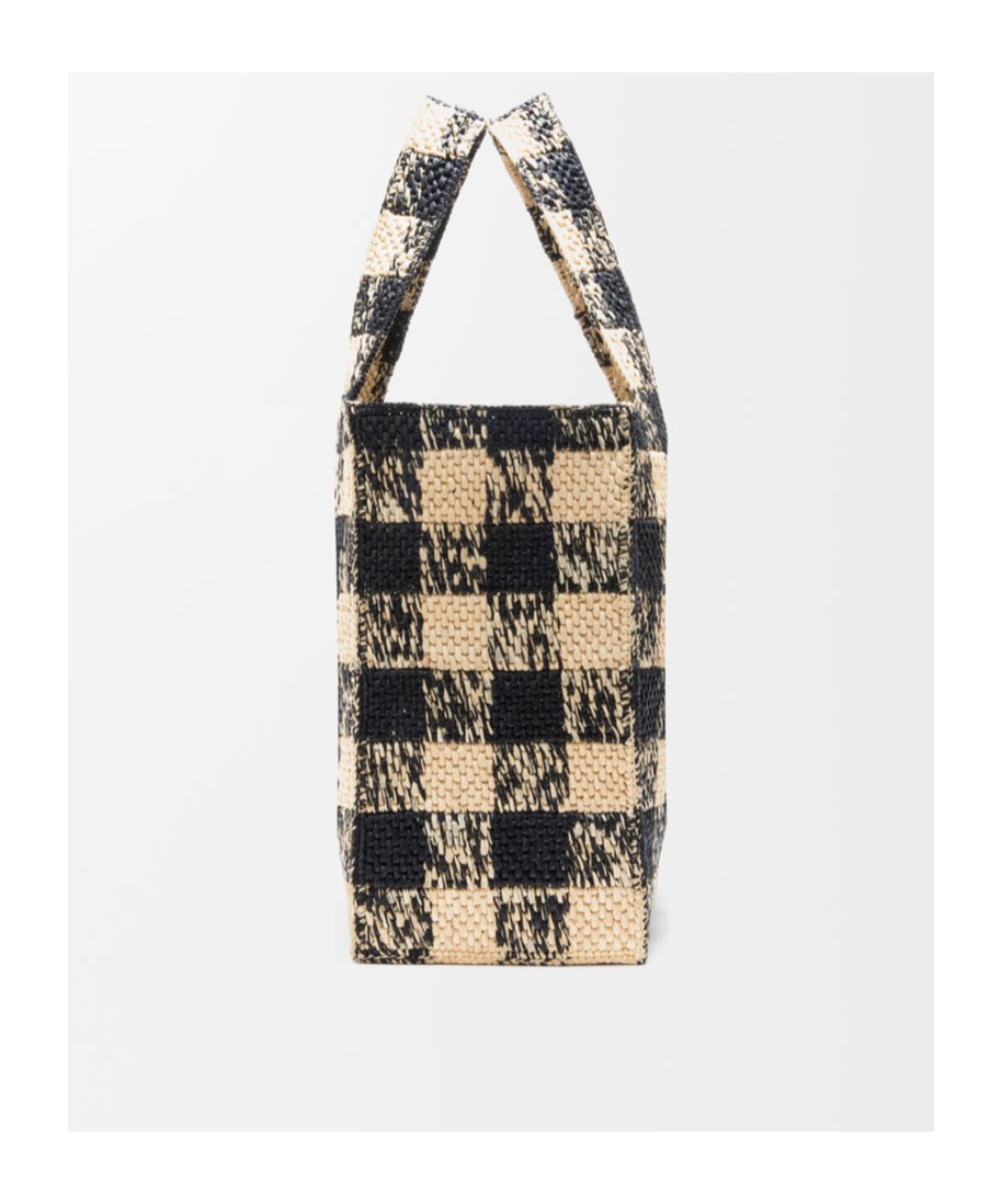 Loewe Font Small Tote Bag In Natural/black
