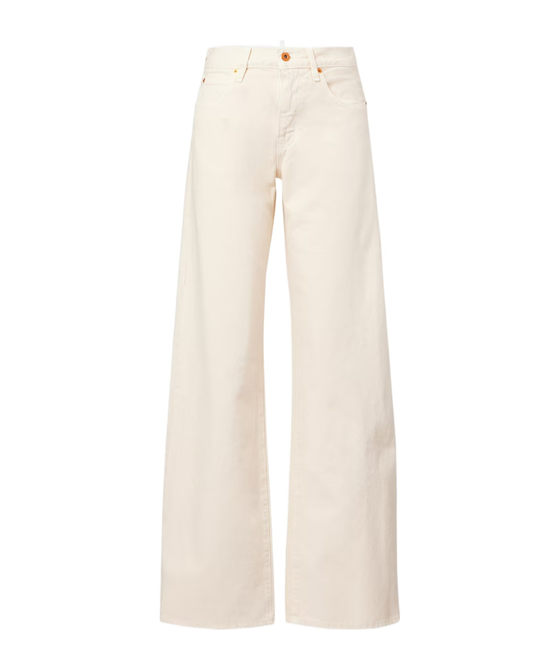 Slvrlake Grace High Waist Organic Cotton Denim Wide Leg Jeans In White