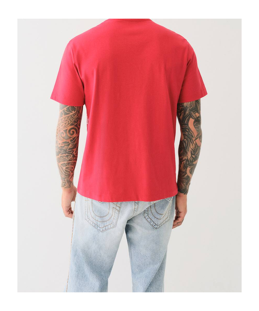 True Religion Exaggerated Icon Crew Tee In Red