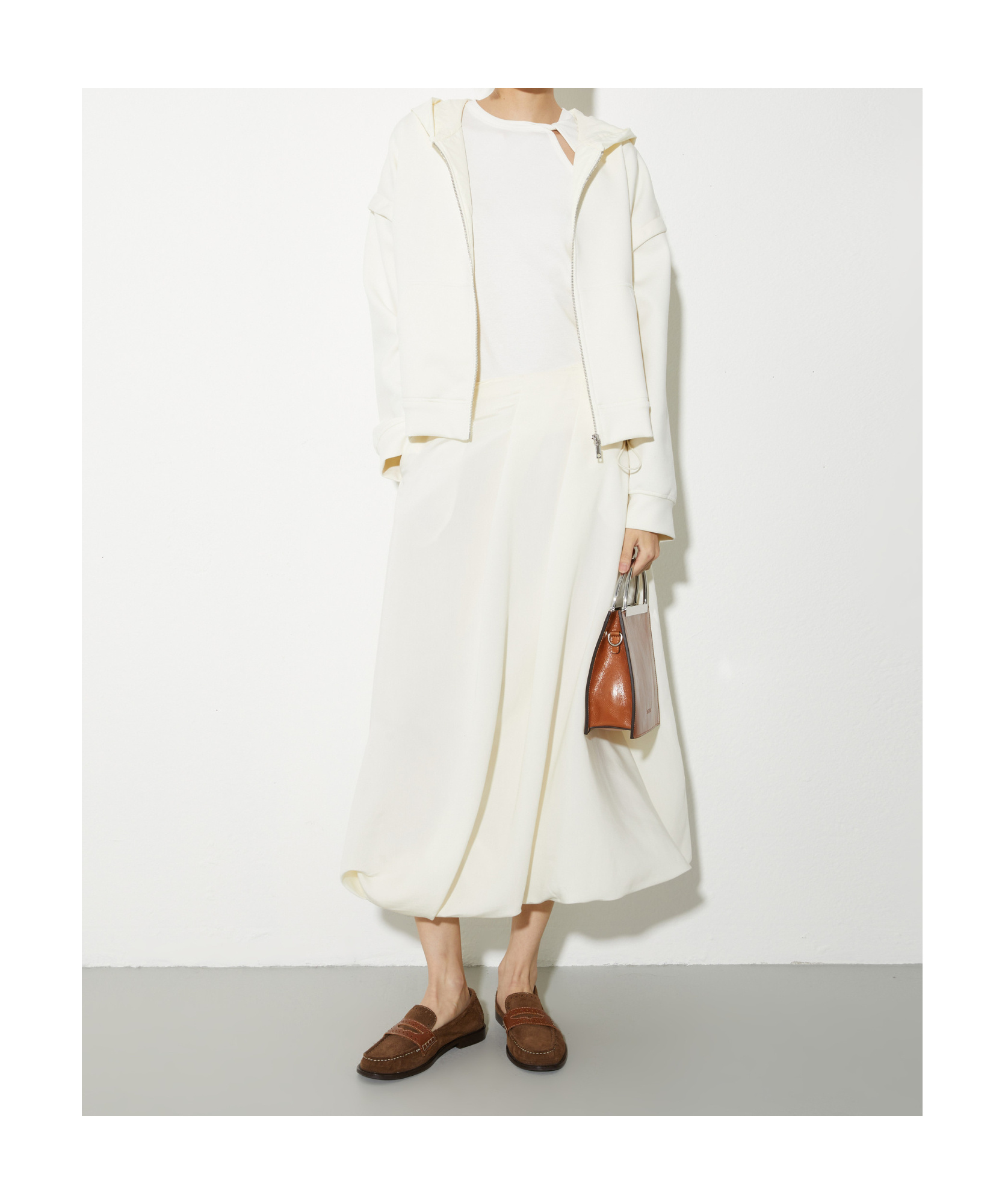 Maxco. Jersey And Nylon Bomber Jacket In White